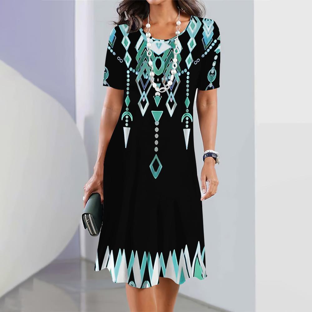 Women's various print type medium length Dresses