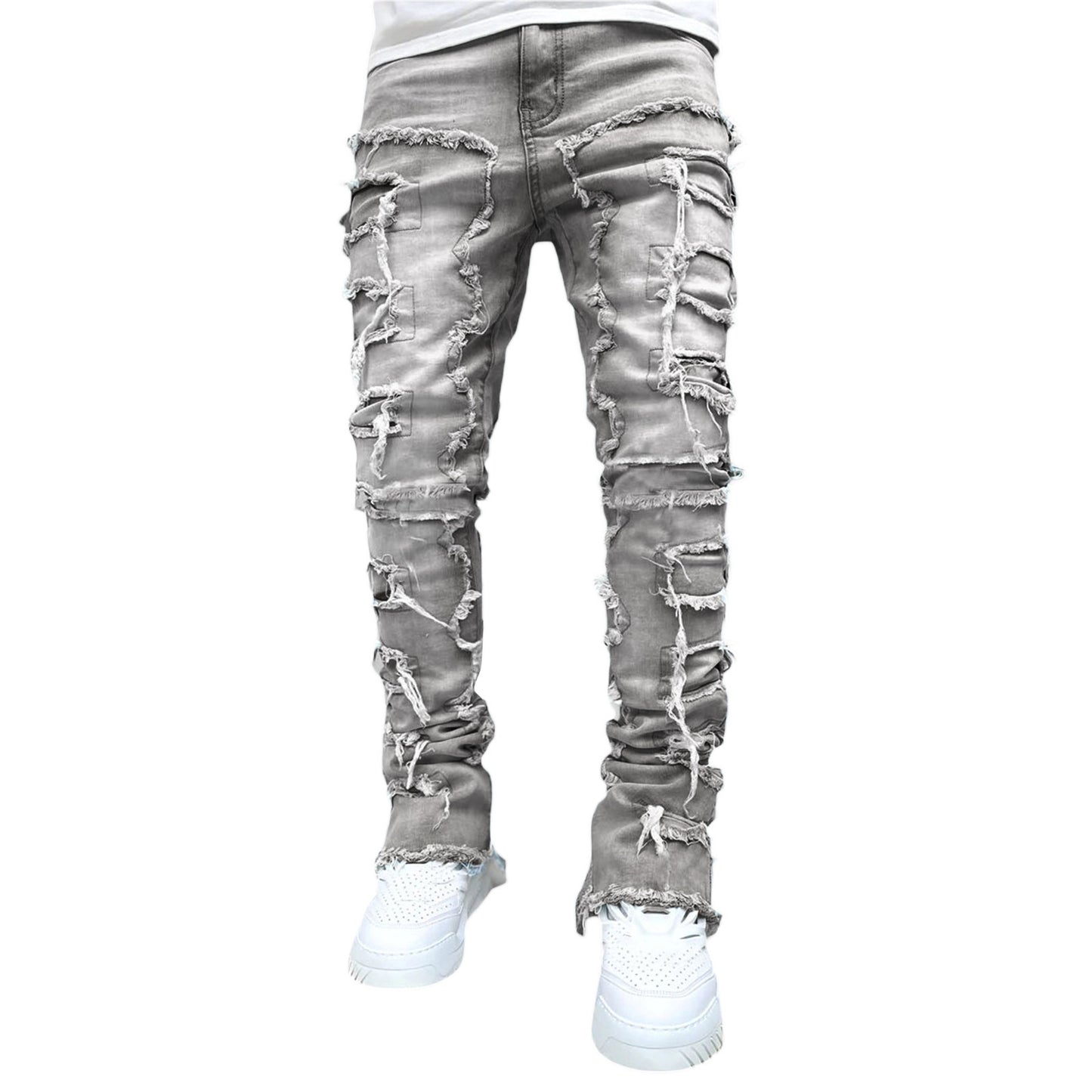 Men's Long Skinny Fit Stacked Jeans