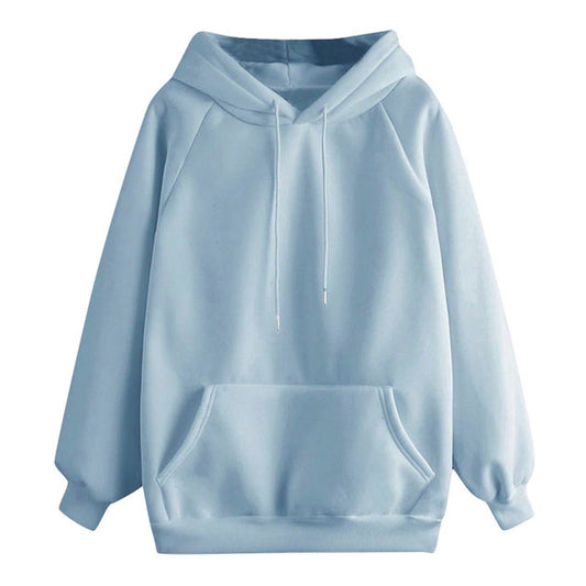 Women's Solid Color Hooded Sweater