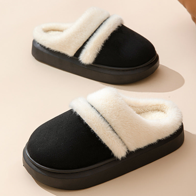 Cotton Slippers Women's Thick Bottom Non-slip Indoor Slippers