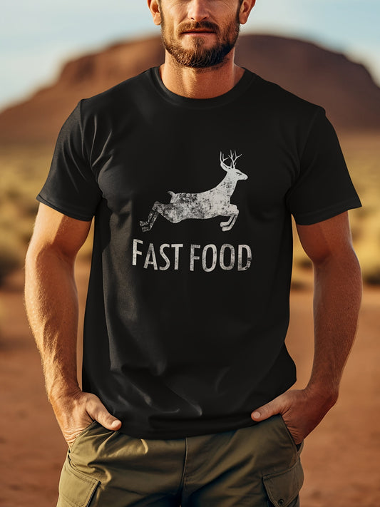 Fast food custom Printed Short Sleeved T-shirt