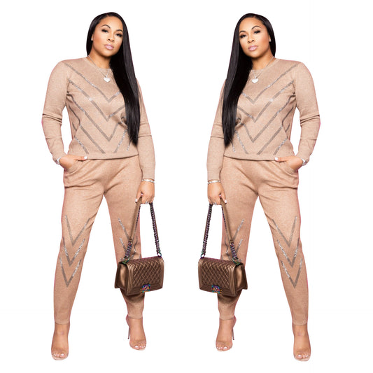 Women's casual 2 piece suit