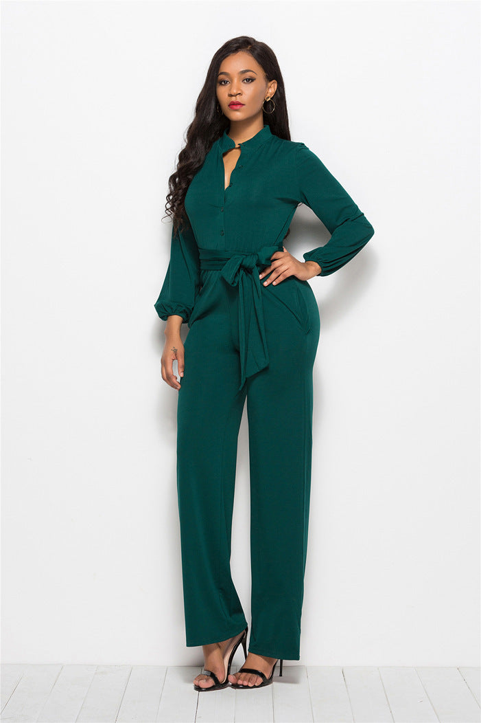 Women’s solid color Jumpsuit