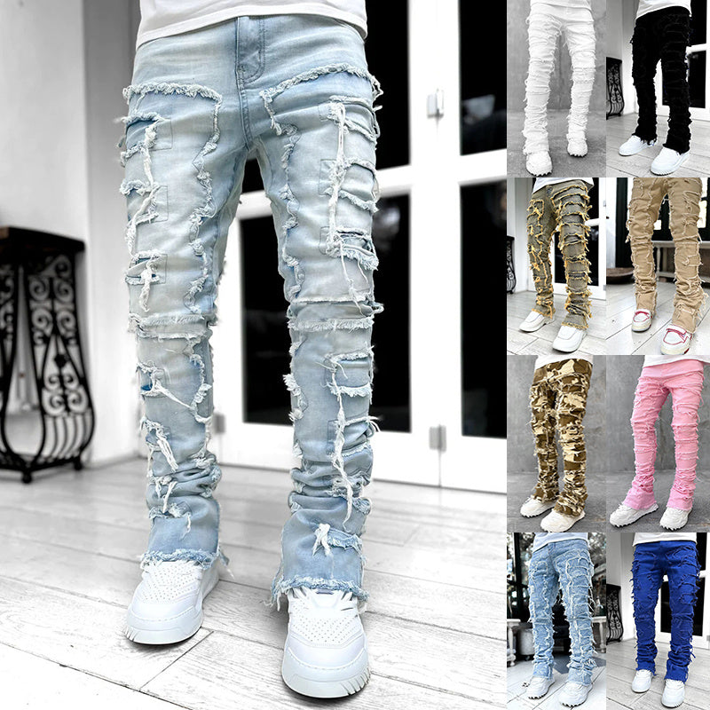 Men's Long Skinny Fit Stacked Jeans