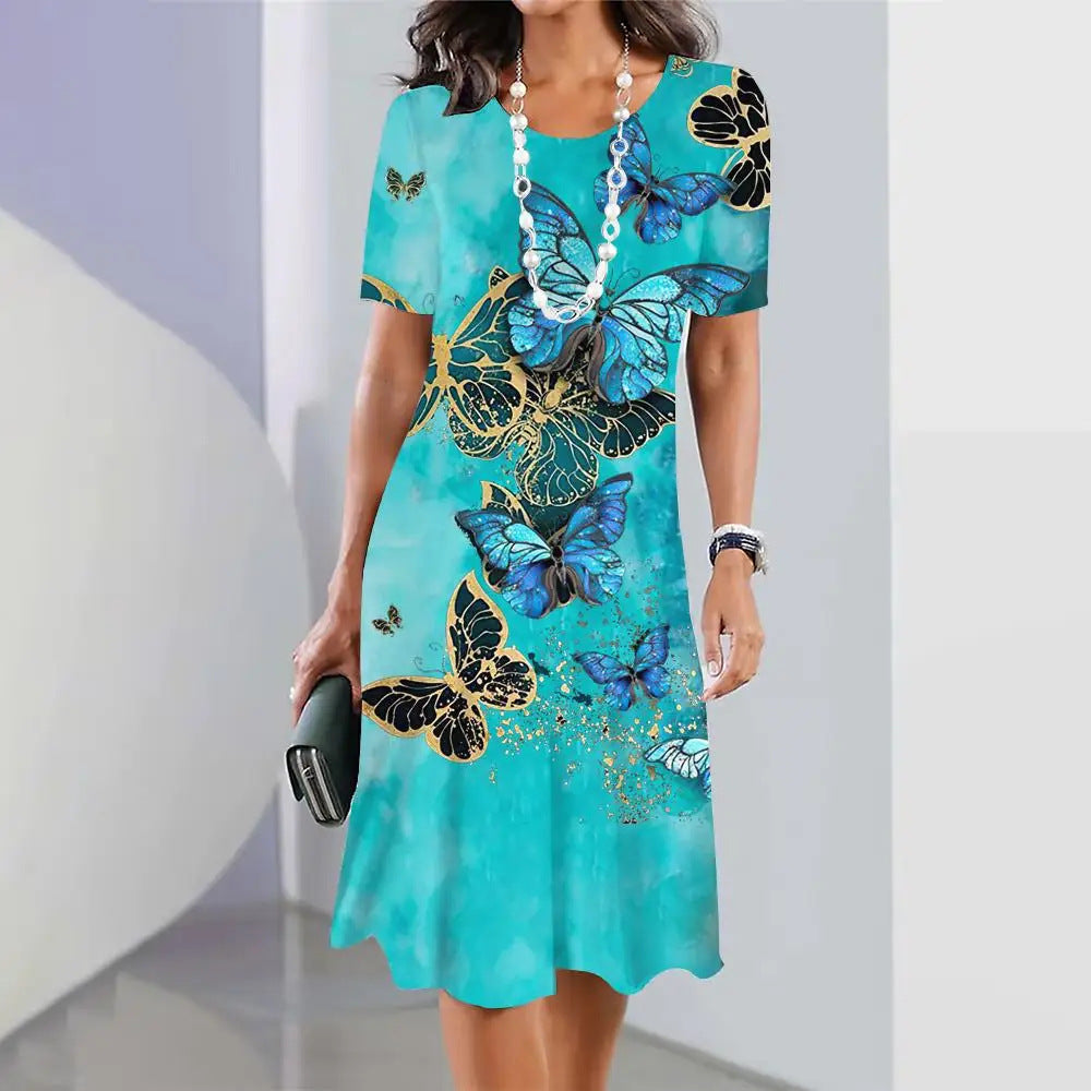 Women's various print type medium length Dresses