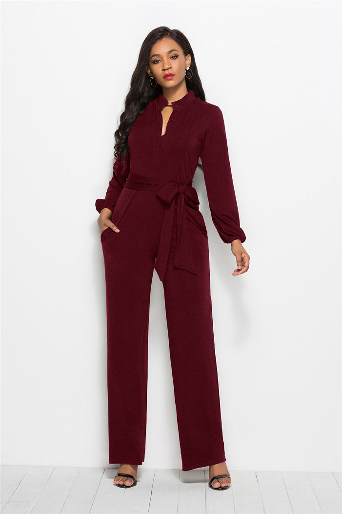 Women’s solid color Jumpsuit