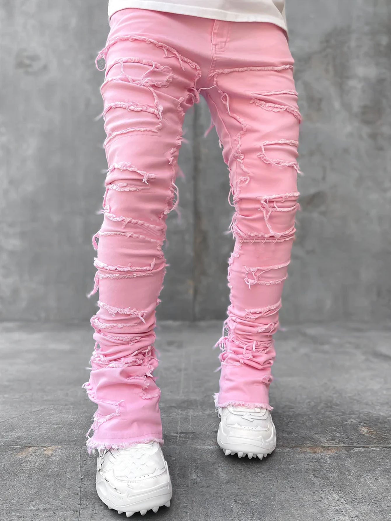 Men's Long Skinny Fit Stacked Jeans