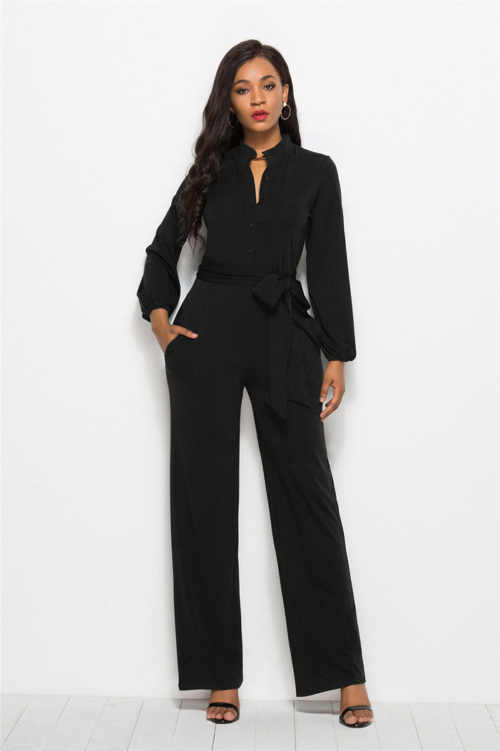 Women’s solid color Jumpsuit