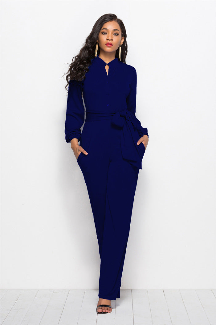 Women’s solid color Jumpsuit