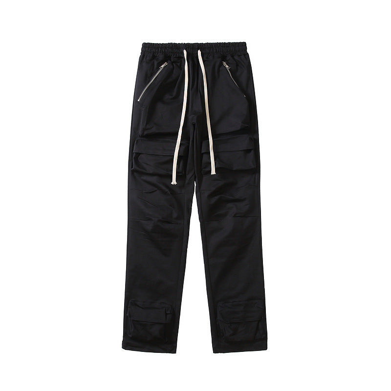 Men Cargo Pants with Drawstring and Ankle Pockets