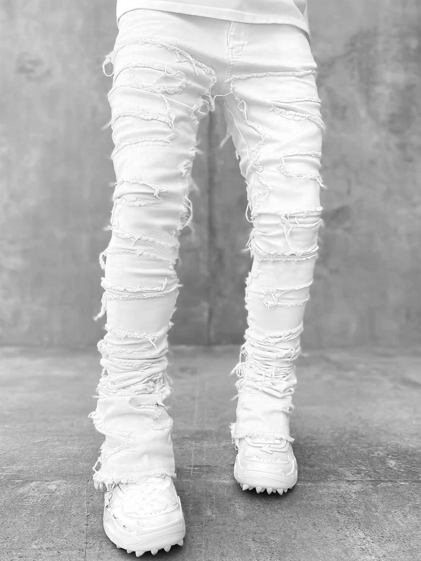 Men's Long Skinny Fit Stacked Jeans