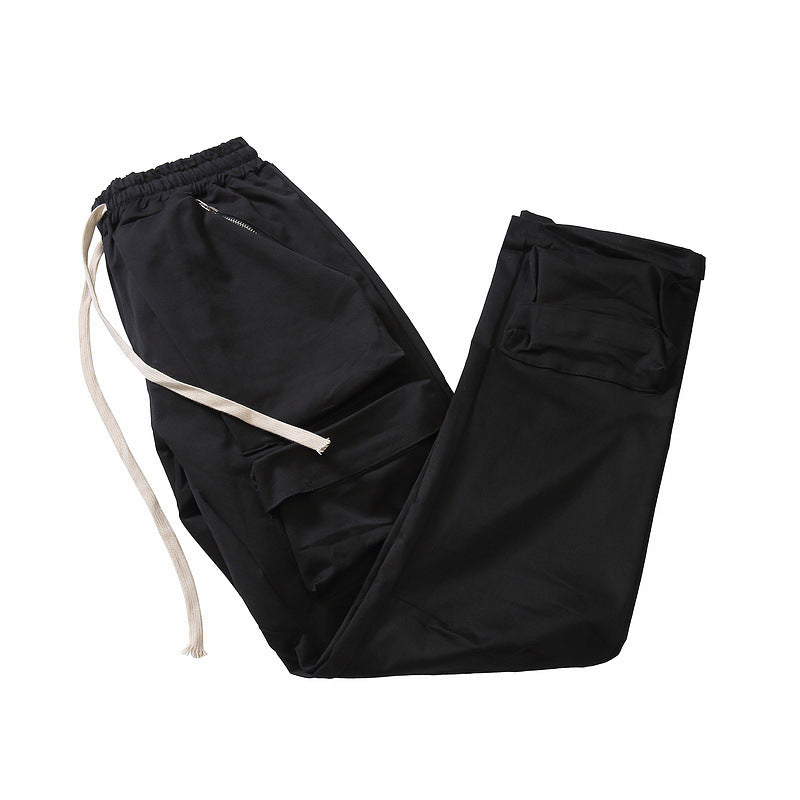 Men Cargo Pants with Drawstring and Ankle Pockets