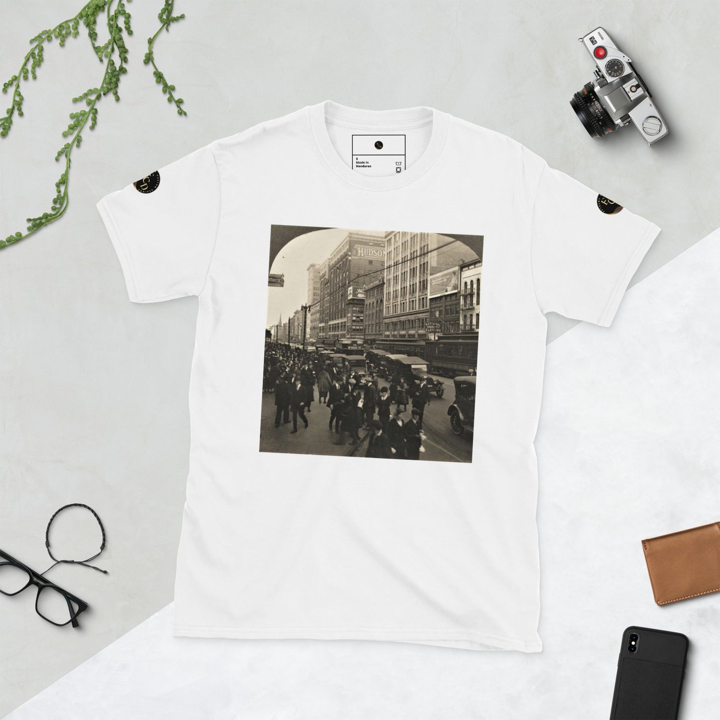 ECD Hustle Collection Detroit history Tee