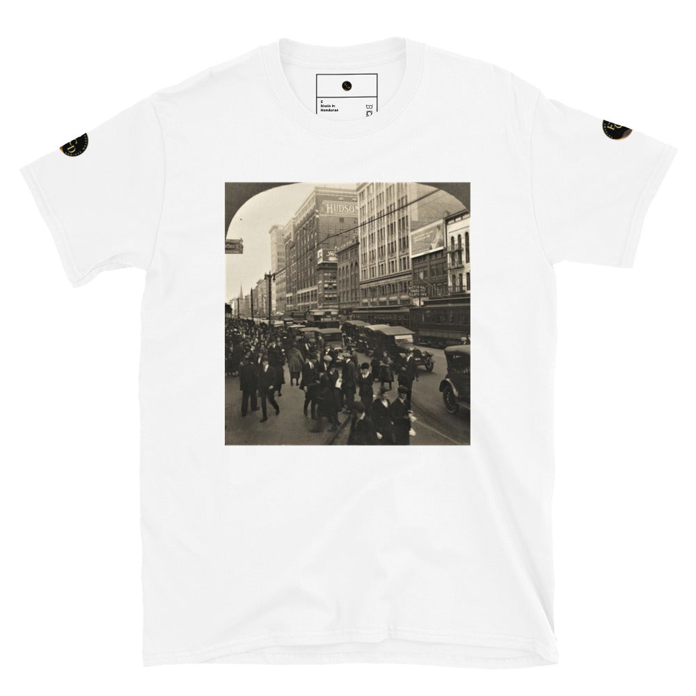 ECD Hustle Collection Detroit history Tee