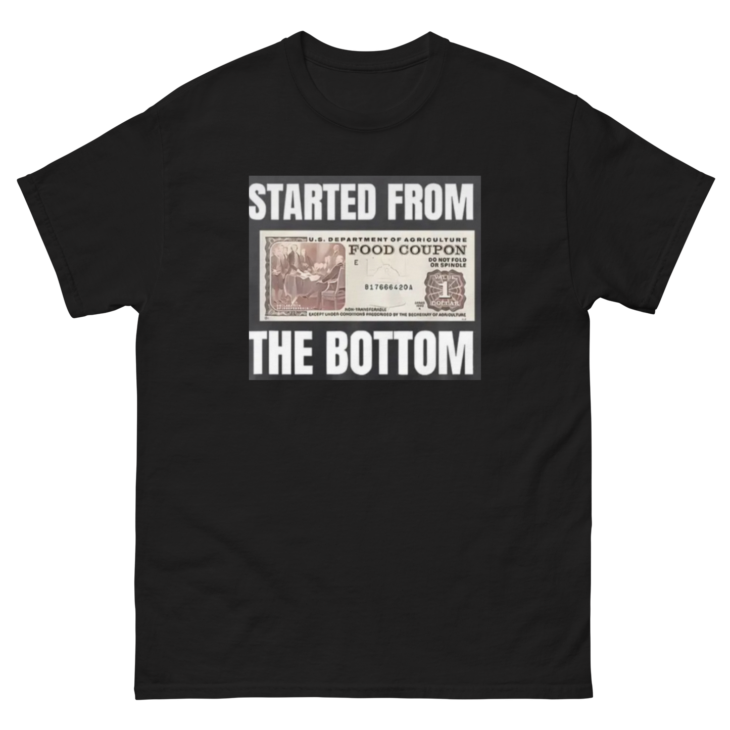 ECD From the bottom custom print classic Tee