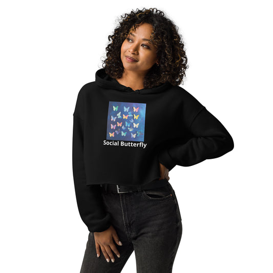 Social Butterfly Crop top Hoodie